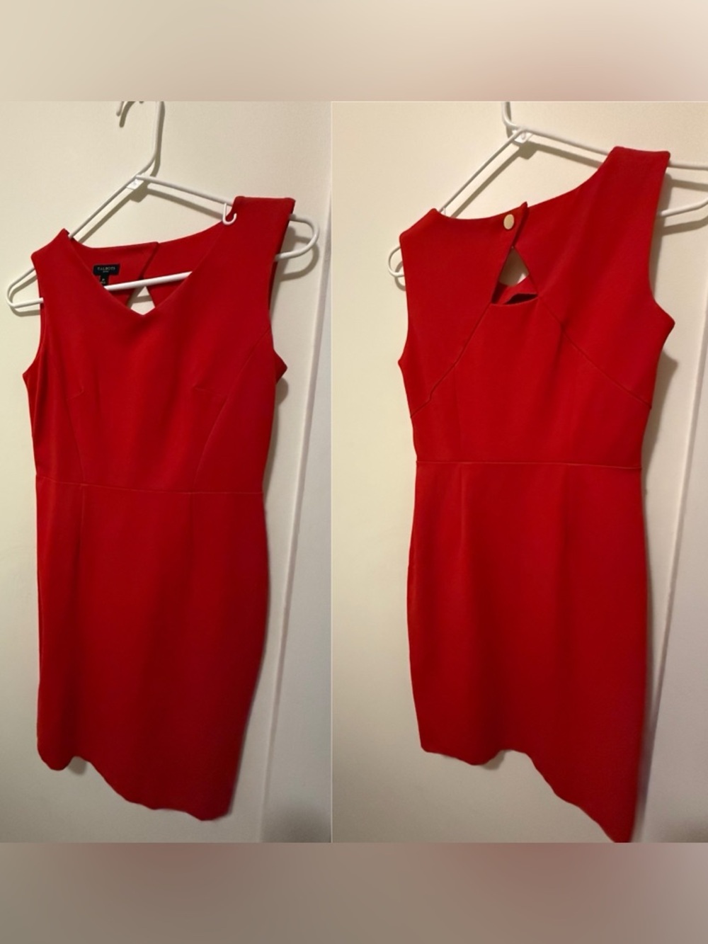 Talbots Red Sleeveless Dress with Back Keyhole
